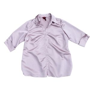 JS Collections Pink Rhinestone Button Long Button Down Size 16
